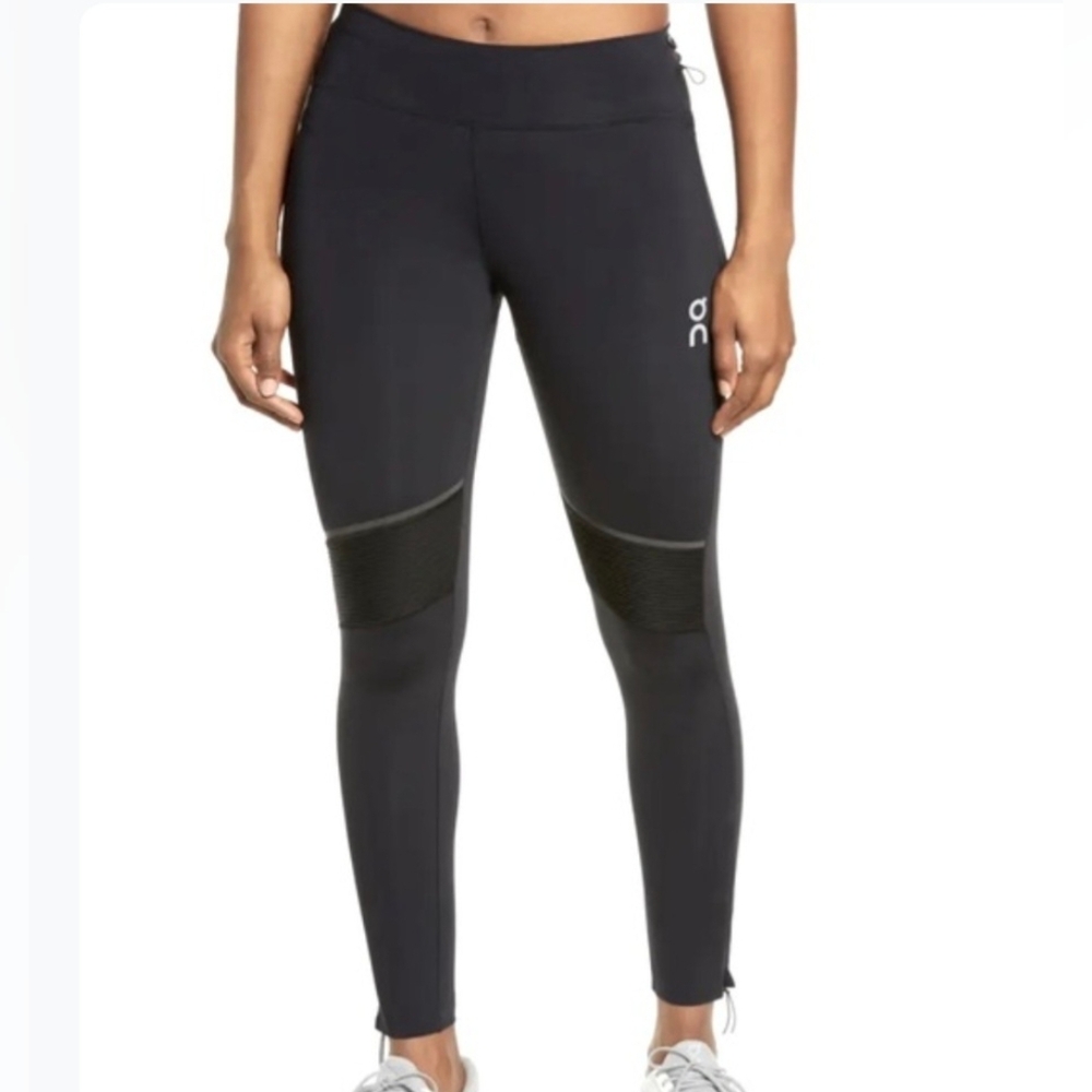 On Running Long Tights Black Motto Style Large New